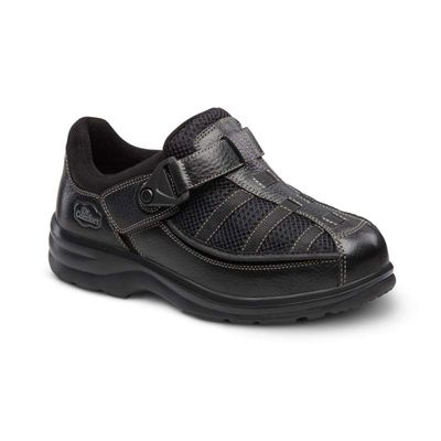 Dr. Comfort Women's Lucie X Foot Care Therapeutic Walking Shoes-Leather and Mesh Diabetic Shoes for Men with Gel Inserts, Black 7.5 Medium (A/B)