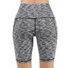 JOFOW Womens Cycling Shorts Solid Skinny Stretch Side Pocket Leggings Thigh Length Slim Workout Fitness Sports Mini Pants (S,Gray) view 2