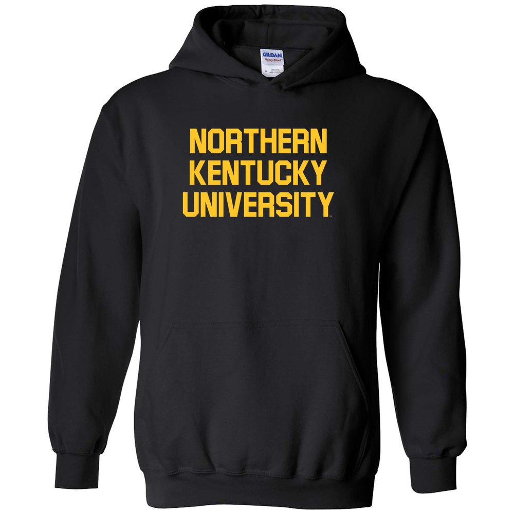 AH01 - Northern Kentucky Norse Basic Block Hoodie - X-Large - Black