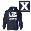AH46 - Xavier Musketeers Front And Back Print HOODIE - X-Large - Navy view 1