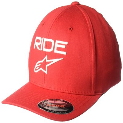 Alpinestars 1019-81114-3020-L/XL Ride 2.0 Hat - Red/White (Large/XL) Curved Bill
