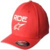 Alpinestars 1019-81114-3020-L/XL Ride 2.0 Hat - Red/White (Large/XL) Curved Bill view 1