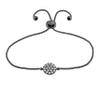 ELEGANT CONFETTI Venice 18k Black Gold Plated Cubic Zirconia Bolo Fashion Bracelet view 1