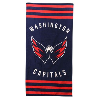 Northwest NHL Striped Beach Bath Towel 30" x 60" (Washington Capitals)