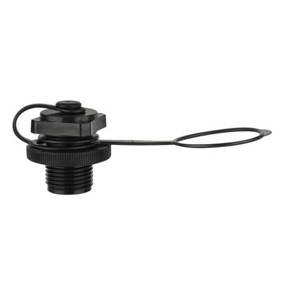 Alomejor 22.9mm Caliber Raft Screw Valve Plastic Inflatable Boat Replacement Black