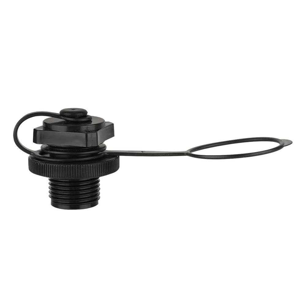 Alomejor 22.9mm Caliber Raft Screw Valve Plastic Inflatable Boat Replacement Black