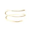 HUNO Minimalist Metal Punk Spiral Coil Upper Arm Cuff Open Arm Bracelet Armlet Adjustable Hammered Wrap Armband Bangle for Women-spiral gold view 1