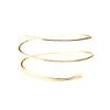 HUNO Minimalist Metal Punk Spiral Coil Upper Arm Cuff Open Arm Bracelet Armlet Adjustable Hammered Wrap Armband Bangle for Women-spiral gold view 2
