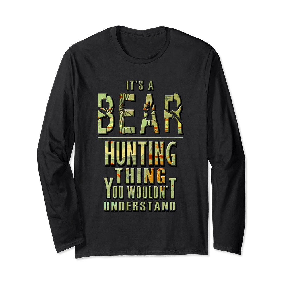 Bear Hunting Shirt Accessories Gear Funny Trapper Hunter