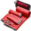 OlimpiaFit Quick Dry Towel - 3 Size Pack of Lightweight Microfiber Travel Towels w/Bag - Fast Drying Towel Set for Camping, Beach, Gym, Backpacking, Sports, Yoga & Swim Use view 1