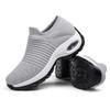 Women's Breathable Walking Tennis Shoes - Casual Slip on Sock Sneakers Nursing Work Shoes Platform Pure Grey,10 view 1