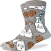 Good Luck Sock Men's Milk & Cookies Socks, Big & Tall, Shoe Size 13-17 view 1