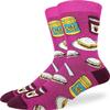 Good Luck Sock Men's Peanut Butter & Jam Socks, Adult, Shoe Size 7-12 view 1
