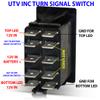 UTV INC Dual Blue LED Back Lit DPDT On/Off/On Vertical Turn Signal Switch view 3