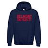 UGP Campus Apparel AH01 - Belmont University Bruins Basic Block HOODIE - 3X-Large - Navy view 1