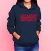 UGP Campus Apparel AH01 - Belmont University Bruins Basic Block HOODIE - 3X-Large - Navy view 4