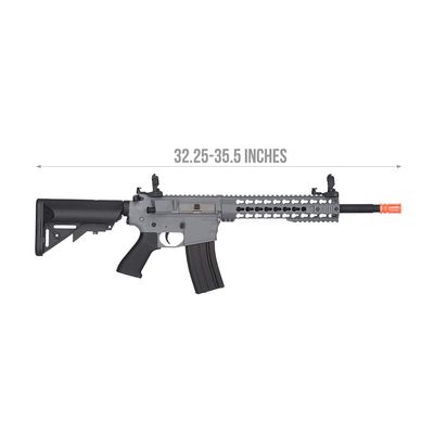 Lancer Tactical Gen 2 EVO AEG LT-12 AEG Aerosoft Gun, KeyMod Gray with High FPS