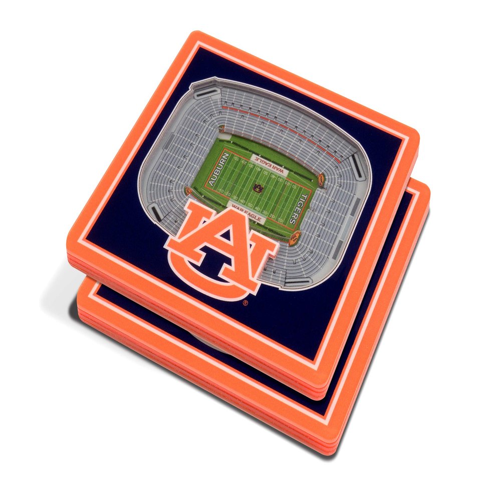 YouTheFan NCAA Auburn Tigers 3D StadiumView Coasters - Jordan-Hare Stadium 4" x 4"