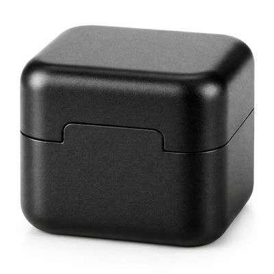 Alomejor Aluminum Portable Mini Cue Tip Chalk Holder Billiard Pool Chalks Carrier Case for Billiard Cue Billiard Accessory(Black)