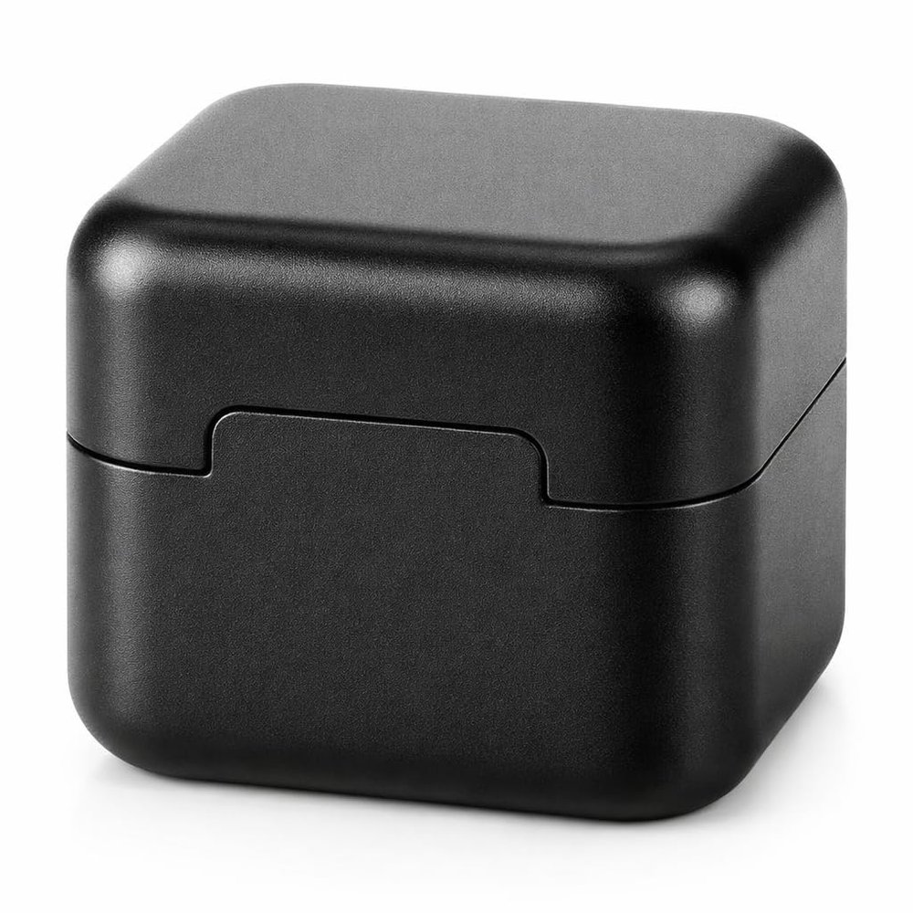 Alomejor Aluminum Portable Mini Cue Tip Chalk Holder Billiard Pool Chalks Carrier Case for Billiard Cue Billiard Accessory(Black)