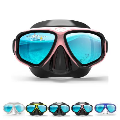 COPOZZ Youth Scuba Mask, Low Volume No Fogging Snorkeling Scuba Dive Glasses, Seal Free Diving Tempered Glass Mask Goggles, Swimming Scuba Dive Snorkeling Swim Mask Diving Goggles for Men Women