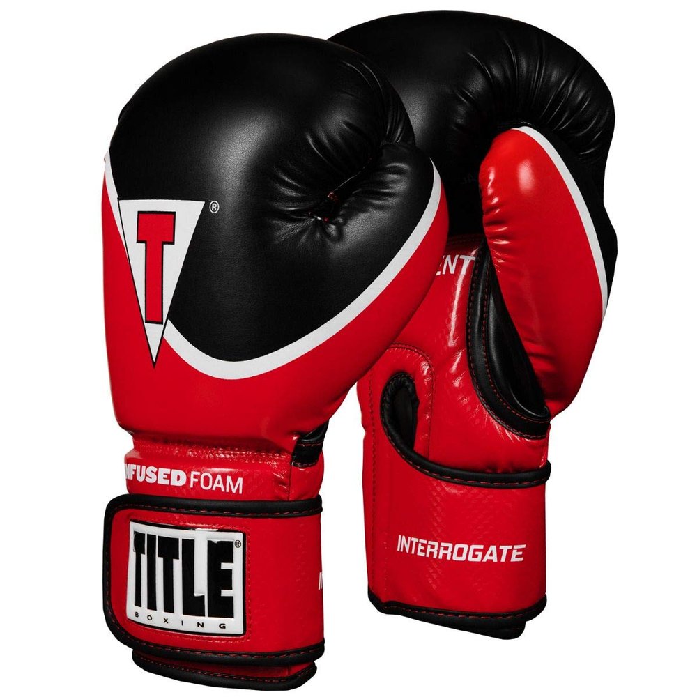 Title Boxing Infused Foam Interrogate Training Gloves 2.0, Red/Black, 14 oz