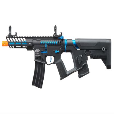 Lancer Tactical Gen 2 Proline 7'' Enforcer Needle Tail Skeleton Full Metal Airsoft AEG with Alpha Stock (ETU &Mosfet)- Two Magazines Included