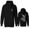 0153. Good Vibe Society Bones Hand Shaka Cool Vintage Graphic Sweatshirt Pullover Hoodie (Black, X-Large) view 1