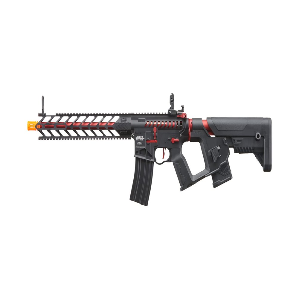 Lancer Tactical Proline M4 Gen 2 Enforcer Nightwing Skeleton Full Steel Airsoft Gun with Fast Trigger and MOSFET (Adjustable Alpha Stock with Extra Mini Mag)