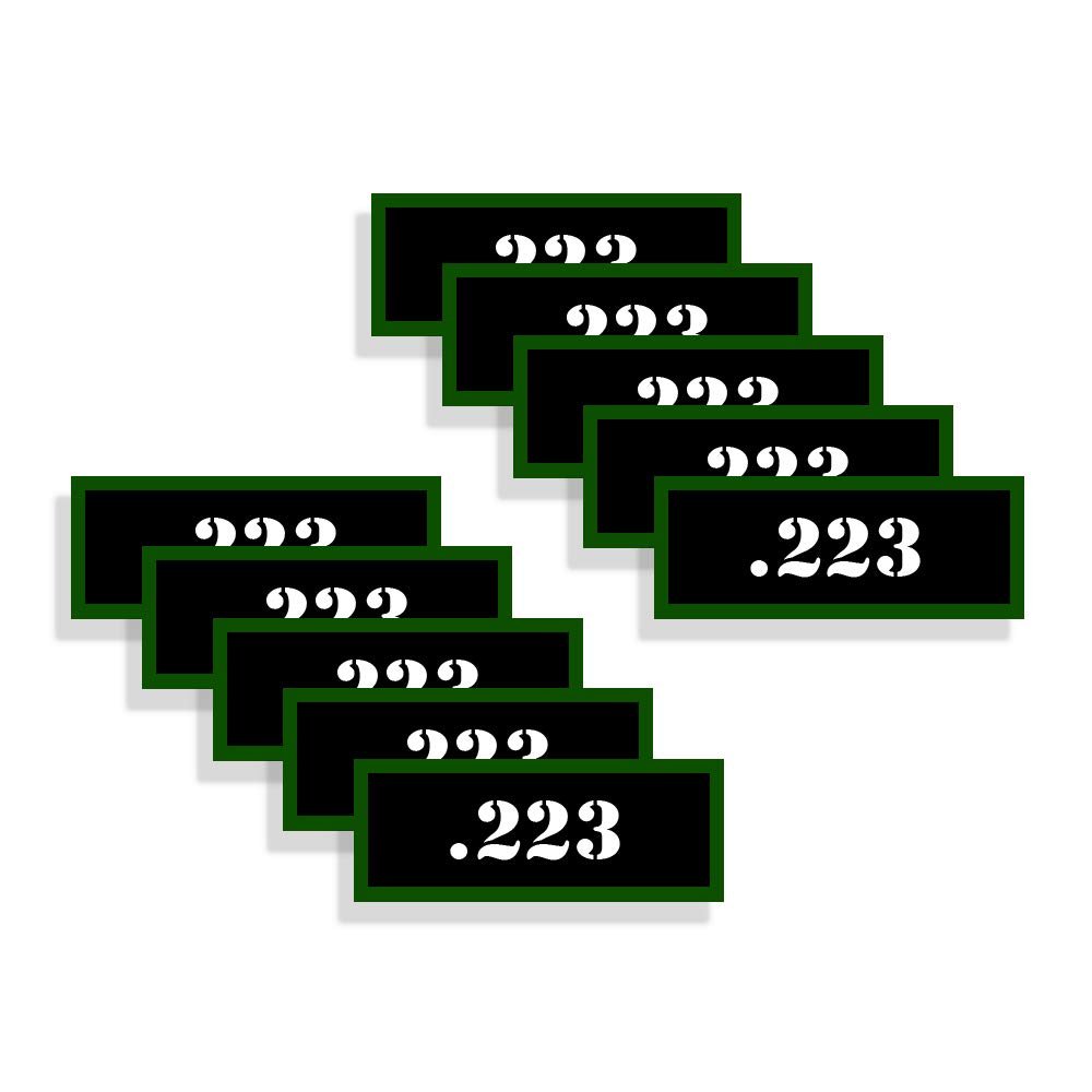 Speed Demon Hot Rod Shop Ammo Can Labels .223 Ammunition Decals for 223-10 Pack Adhesive Vinyl 3"x1.15"