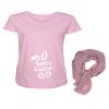 PandoraTees Maternity Easter Short Sleeve T-Shirt - Happy Easter, Pink, XL view 1