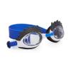 Bling 2O Boys Swim Goggles for Kids  Blue Bushy Eyebrows Design, Anti-Fog UV Protection Lenses, Adjustable Strap, Leakproof Comfortable Fit for Pool, Beach, Swim Lessons & Vacation, Ages 3+ view 2