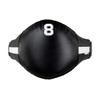 Combat Corner 8 Muay Thai Belly Pad | Boxing Muay Thai MMA Kickboxing Training Kick Shield Rib Guard Body Protector | Black (White Stripe) | Large view 1