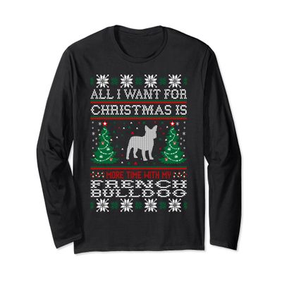 All I Want For Christmas French Bulldog Ugly Sweater Tshirt