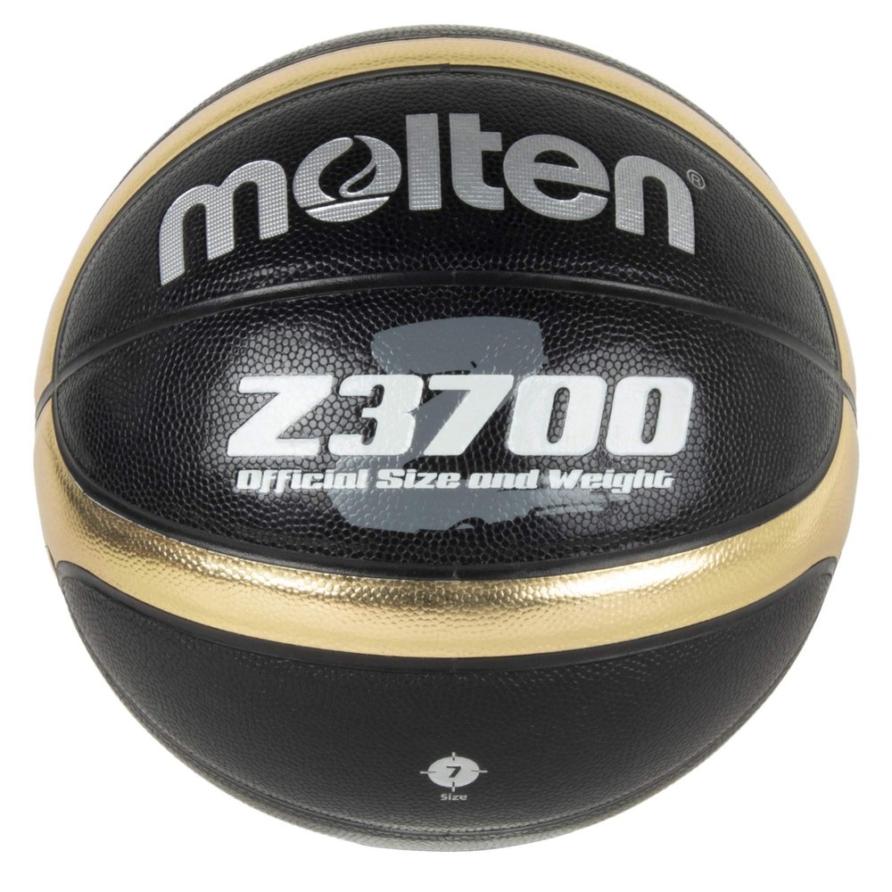 Molten B7Z3700-KZ Basketball No. 7 Ball, Synthetic Leather, Black x Gold