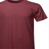 Youstar Solid Basic Short Sleeve Crew Neck Tee Burgundy M view 3