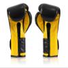 Fairtex Muay Thai Boxing Gloves BGV9 - Heavy Hitter Mexican Style Training & Sparring Gloves for Kick Boxing MMA K1 (Black/Yellow/Blk Piping, 16 oz) view 2