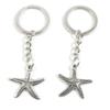 1 Item Metal Keychain Keyring Key Tags Chains Rings Jewelry Bag Charms R1CY9 Starfish Sea Star view 1