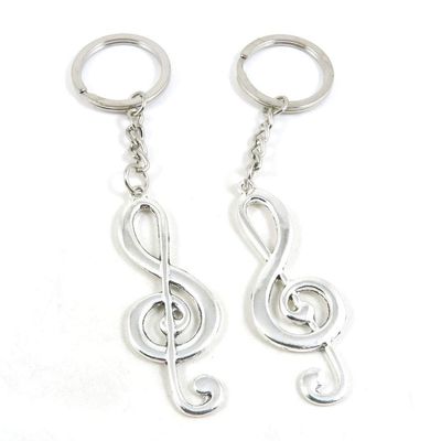 1 Item Metal Keychain Keyring Key Tags Chains Rings Jewelry Bag Charms H4CW1 Music Musical Note