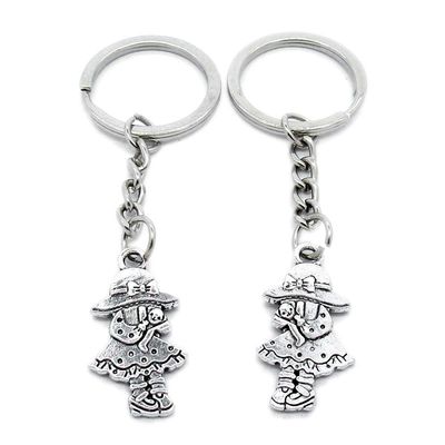 1 Item Metal Keychain Keyring Key Tags Chains Rings Jewelry Bag Charms M4OV6 Little Girl