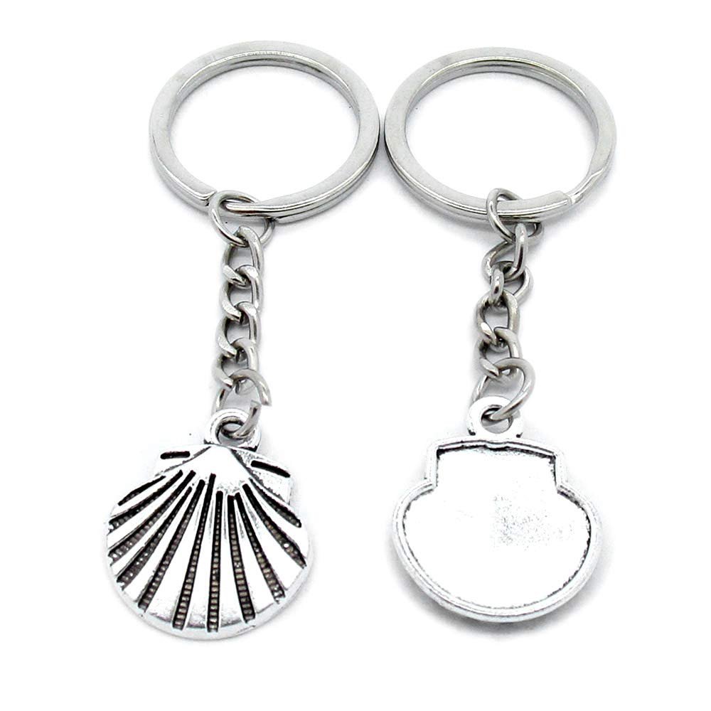1 Item Metal Keychain Keyring Key Tags Chains Rings Jewelry Bag Charms T3MS7 Shell