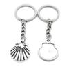 1 Item Metal Keychain Keyring Key Tags Chains Rings Jewelry Bag Charms T3MS7 Shell view 1