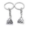 50 Items Metal Keychain Keyring Key Tags Chains Rings Jewelry Bag Charms WY3C2 Flame Blaze Fire view 1