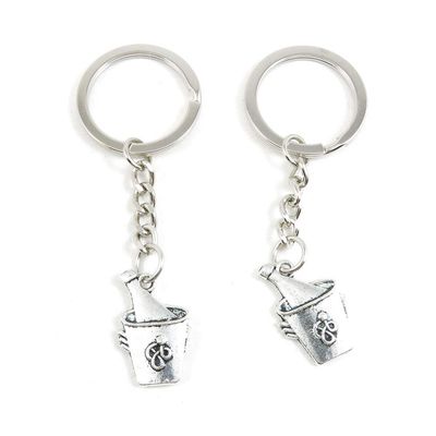 1 Item Metal Keychain Keyring Key Tags Chains Rings Jewelry Bag Charms V7AC5 Wine Ice Bucket
