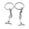 20 Items Metal Keychain Keyring Key Tags Chains Rings Jewelry Bag Charms LL1I1 Ice Hockey Stick view 1