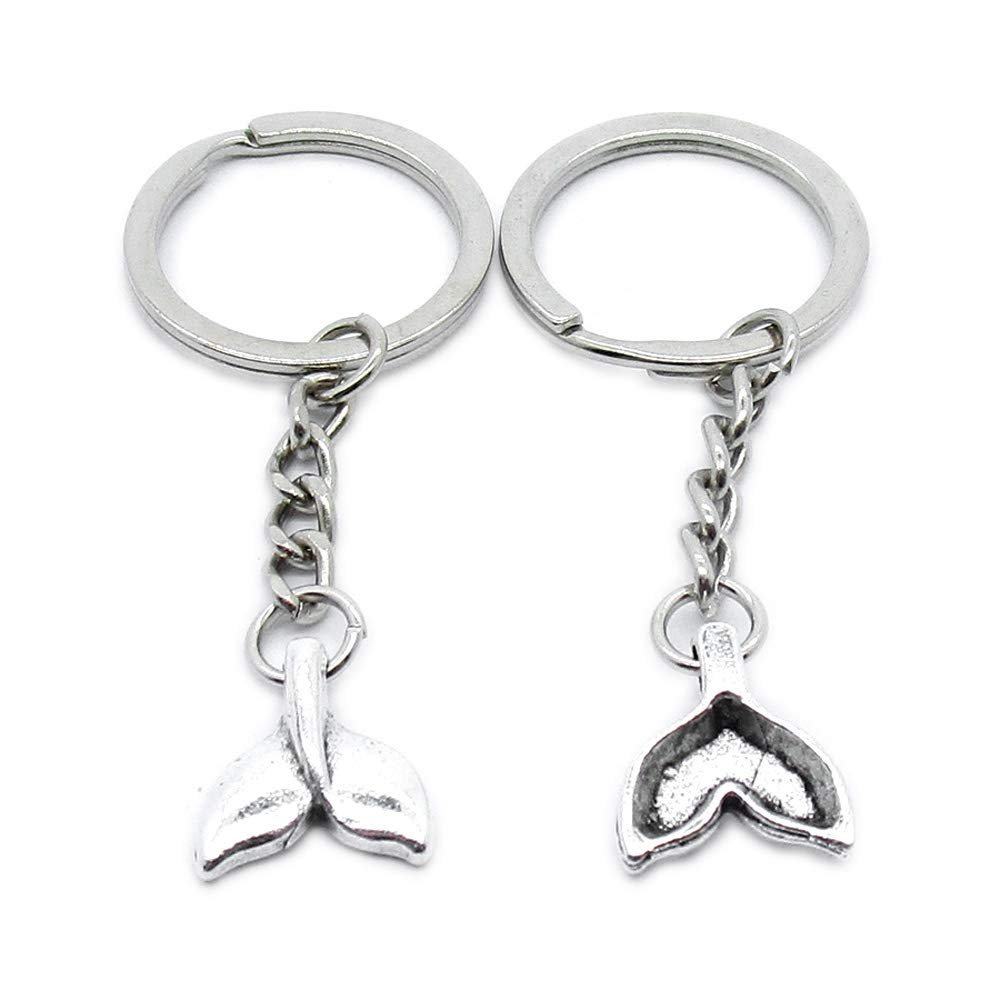 1 Item Metal Keychain Keyring Key Tags Chains Rings Jewelry Bag Charms RI5I8 Fish Whale Tail