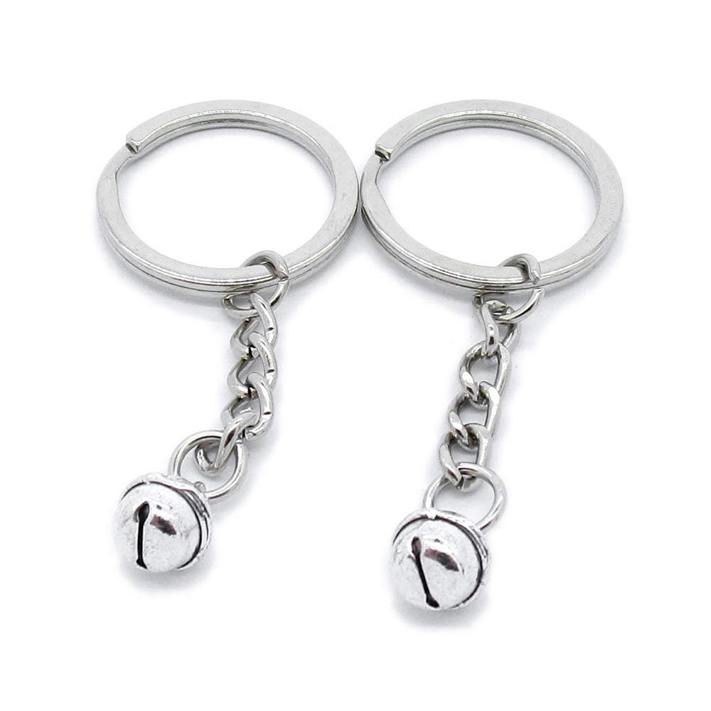 1 Item Metal Keychain Keyring Key Tags Chains Rings Jewelry Bag Charms ZE5H8 Lotus Bell