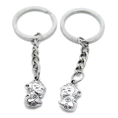 1 Item Metal Keychain Keyring Key Tags Chains Rings Jewelry Bag Charms K5ZB8 Chinese Zodiac Monkey