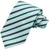 Geotae Zerun New Classic Men's Striped Silk Tie Necktie (Light Green/Black) view 1