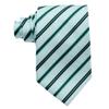 Geotae Zerun New Classic Men's Striped Silk Tie Necktie (Light Green/Black) view 4